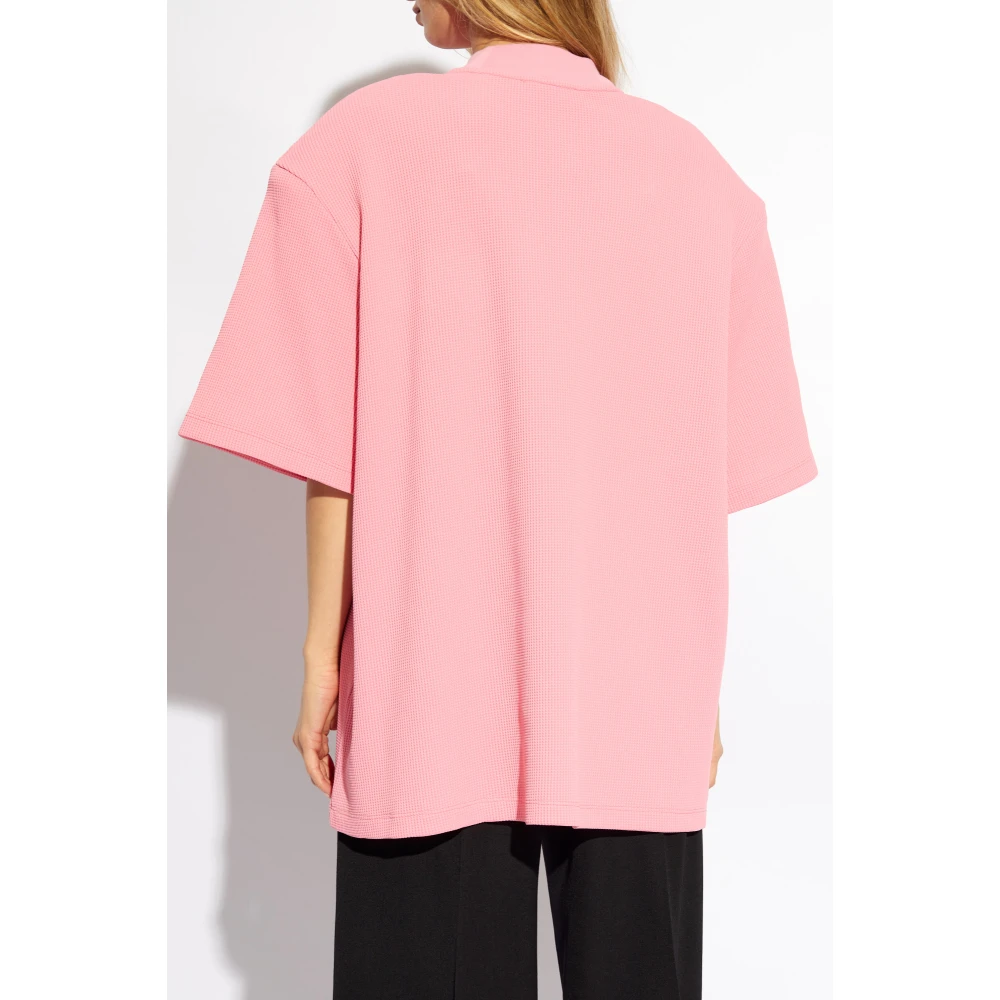 The Attico T-shirt met logo Pink Dames