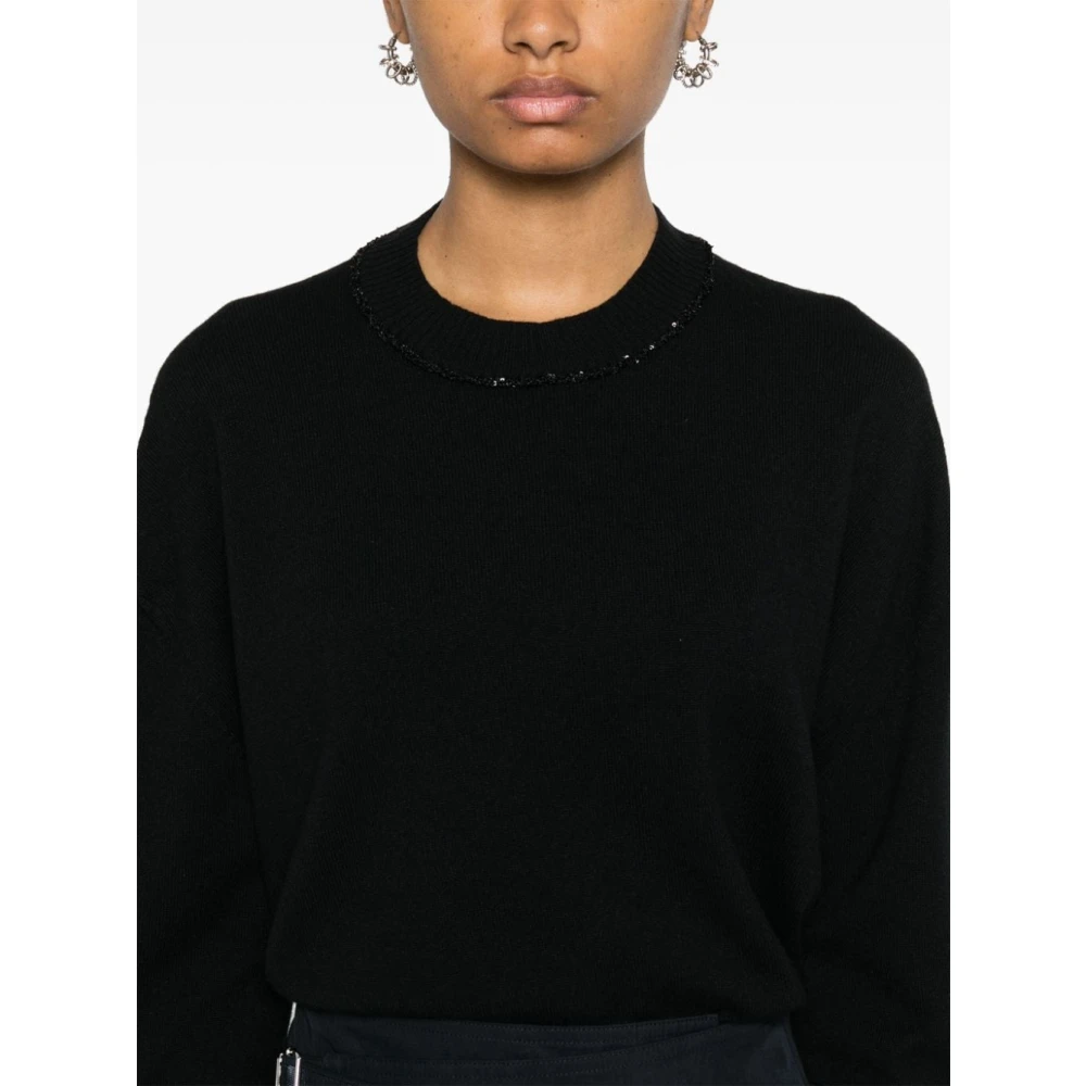 Fabiana Filippi Zwarte Jersey Top Black Dames