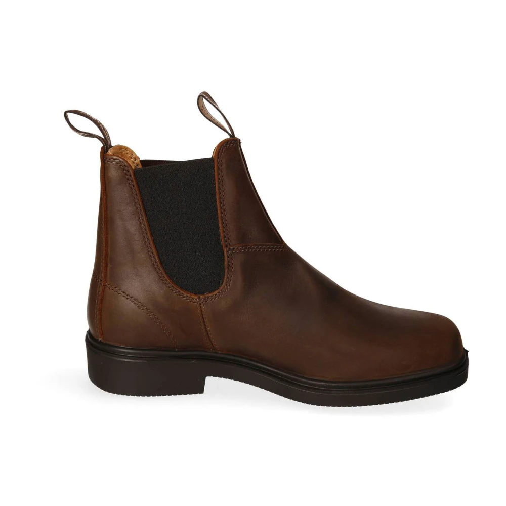 Blundstone Chelsea-stövlar i läder med elastisk insats Brown, Herr