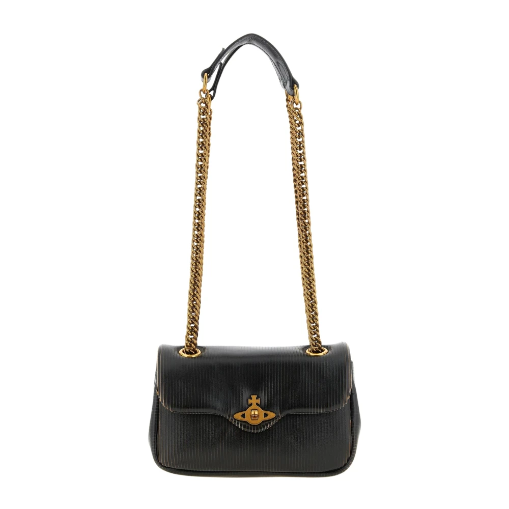 Vivienne Westwood Anita Chain S Shoulder Bag - Leather - Black - Female - Shoulder Bags - Black - One Size - Bags - Image 3