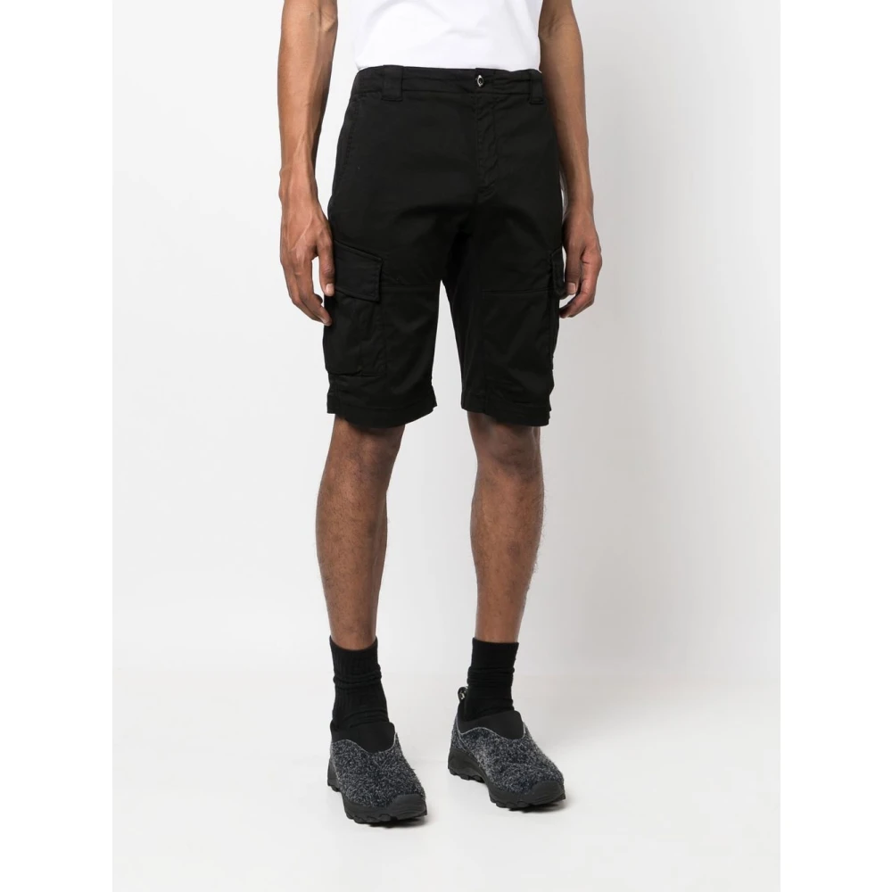 C.P. Company Zwarte Cargo Bermuda Shorts Black Heren