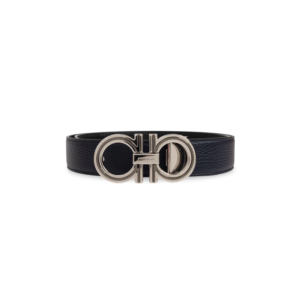 Ferragamo Double Adjus Belt - Male - Belts - Blue - 110 Cm - Accessories