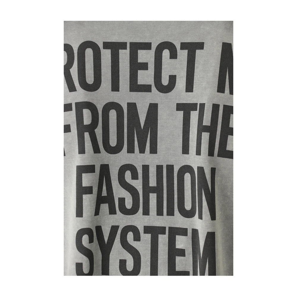 Moschino Mode Systeem Print Protect Me T-Shirt Gray Heren