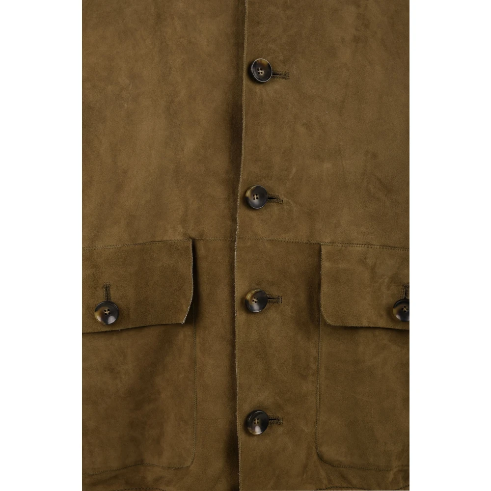 The Jack Leathers Groene Riverside Seamless Leren Jas Green Heren