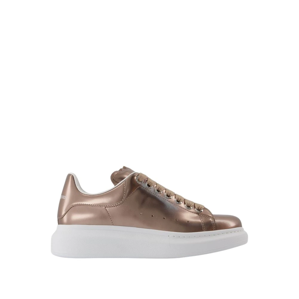 Alexander Mcqueen Women's Beige Sneakers, 3 Uk, Leather Oversized Trainers