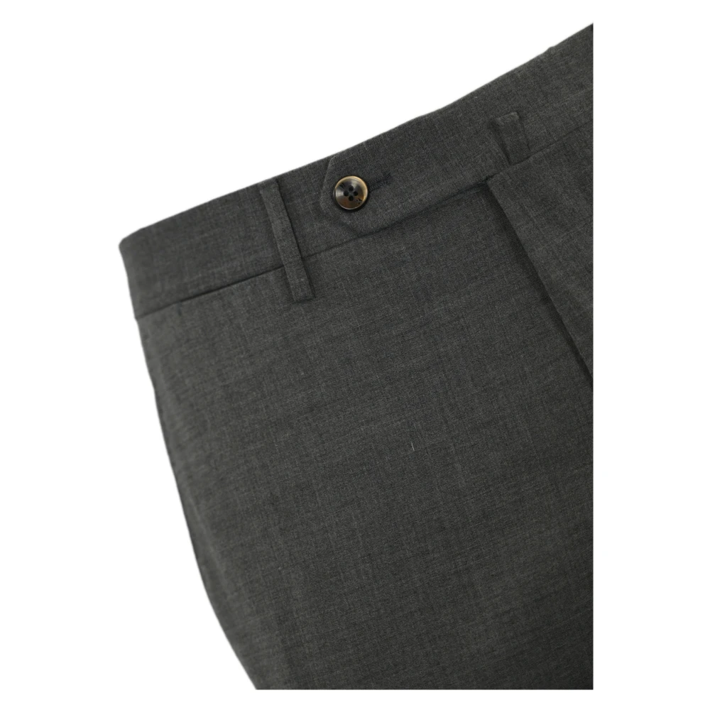 PT Torino Slim Fit Wollen Grijze Broek Gray Heren