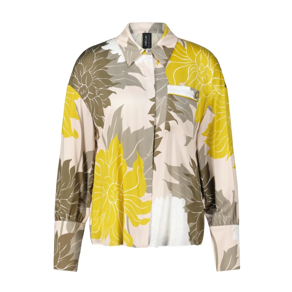 Marc Cain Bloemen zijden blouse wijde silhouet Multicolor Dames