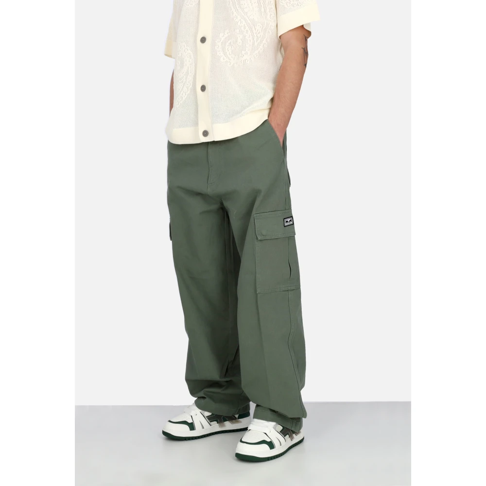 Obey Baggy Twill Cargo Broek Laurierkrans Green Heren