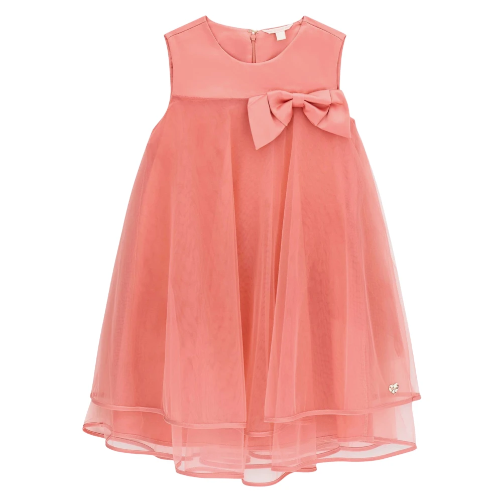 Guess Girls Pink Kids Occasion Wear, 12 Y, Bow Ceremony Dress