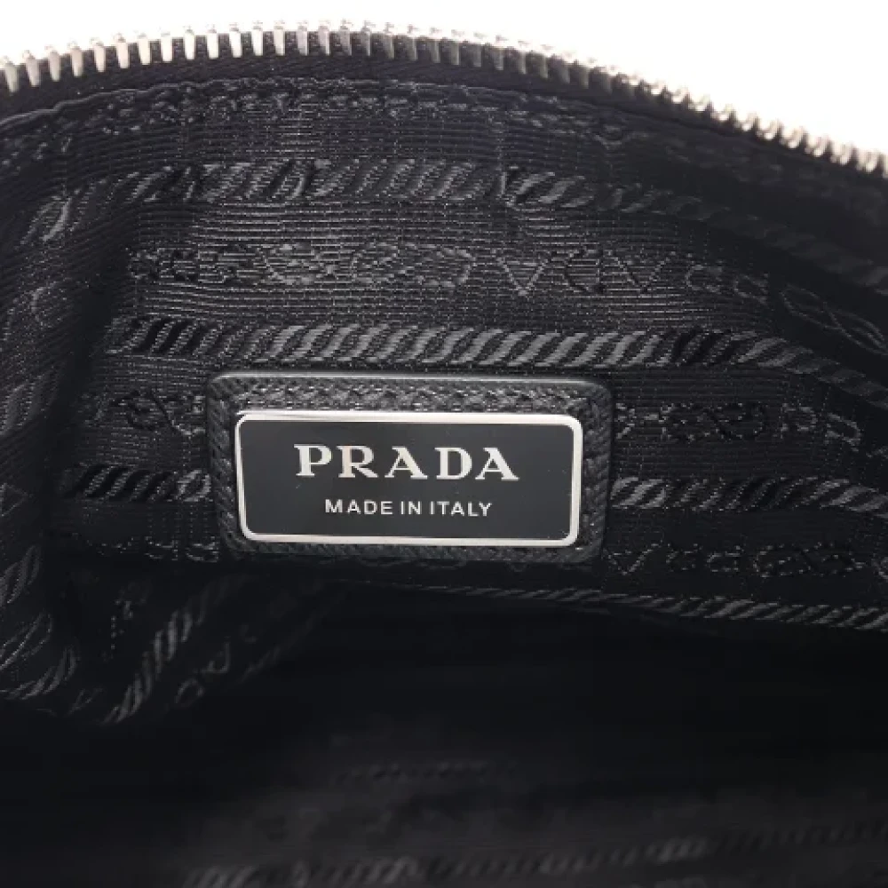 Prada Vintage Pre-owned Leather crossbody-bags Black Dames