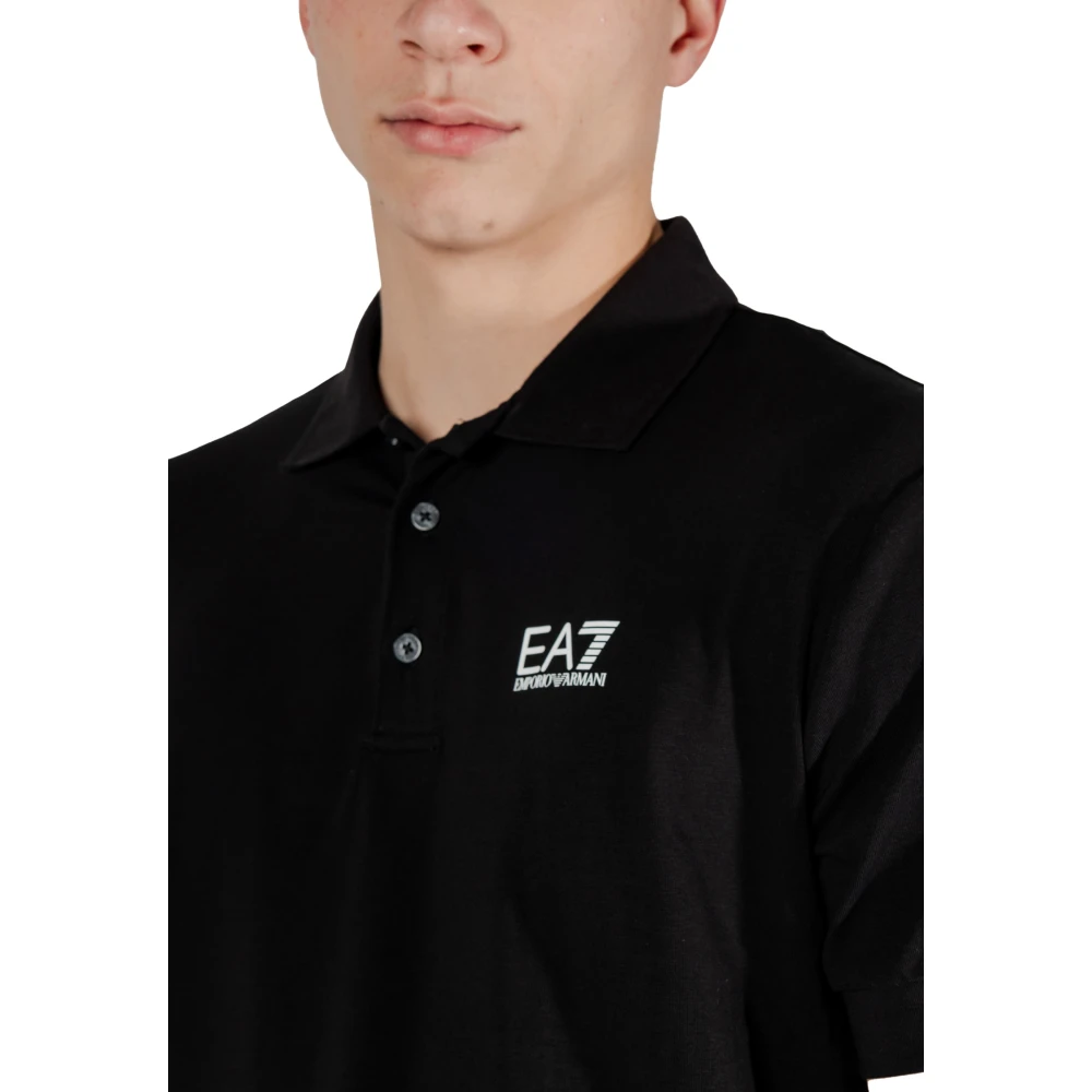 Emporio Armani EA7 Korte Mouw Polo Lente Zomer Collectie Black Heren