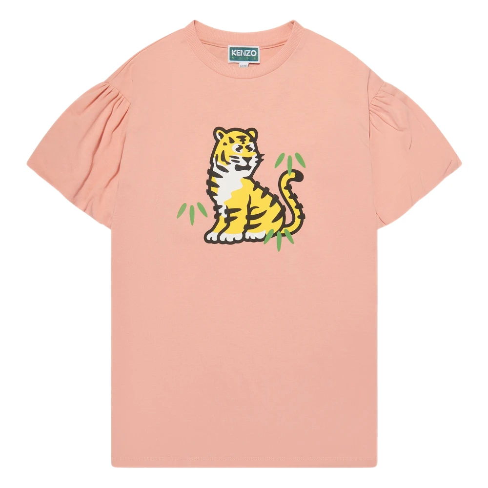 Kenzo Girls Pink Kotora Print T-Shirt - Kids Short Sleeve T-Shirts - 8 Y - Kids