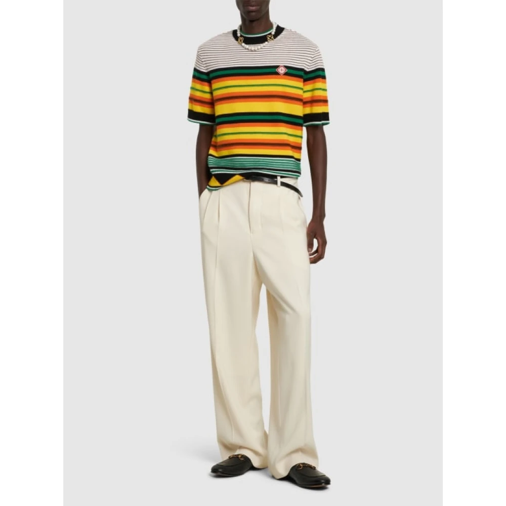 Casablanca Multicolor Wol Gebreid T-shirt Multicolor Heren