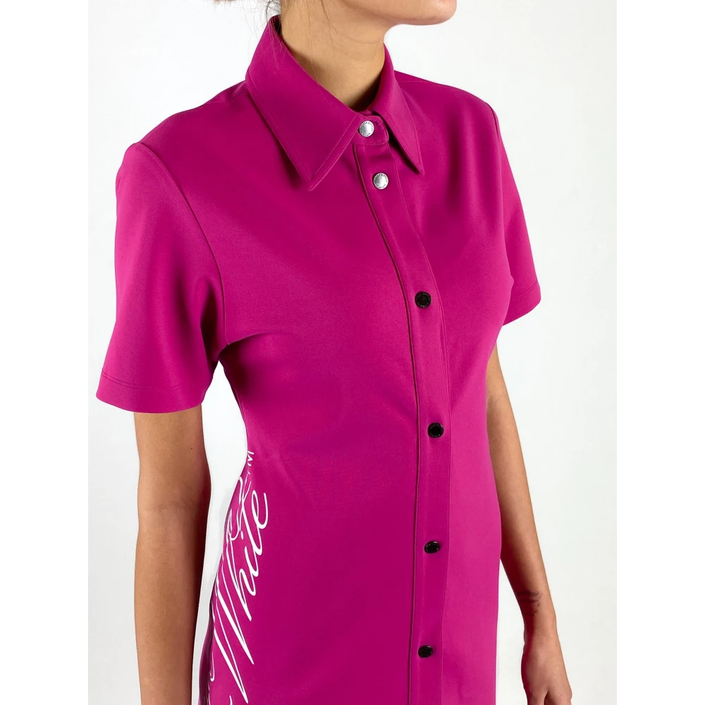 Off White Fuchsia Logo Shirtjurk Pink Dames