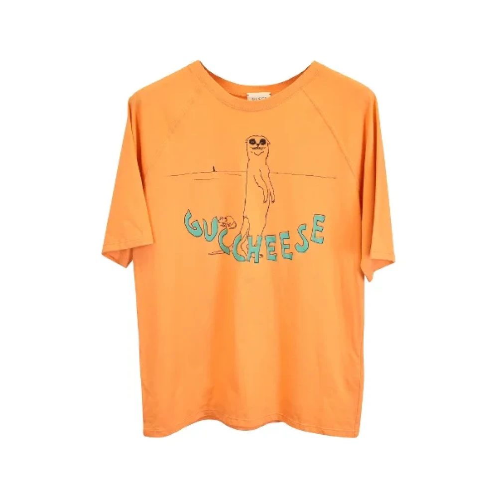 Gucci Vintage Pre-owned T-shirt Orange Heren