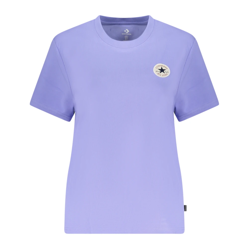 Converse Women's Purple T-Shirts, S, Chuck Taylor Patch T-Shirt