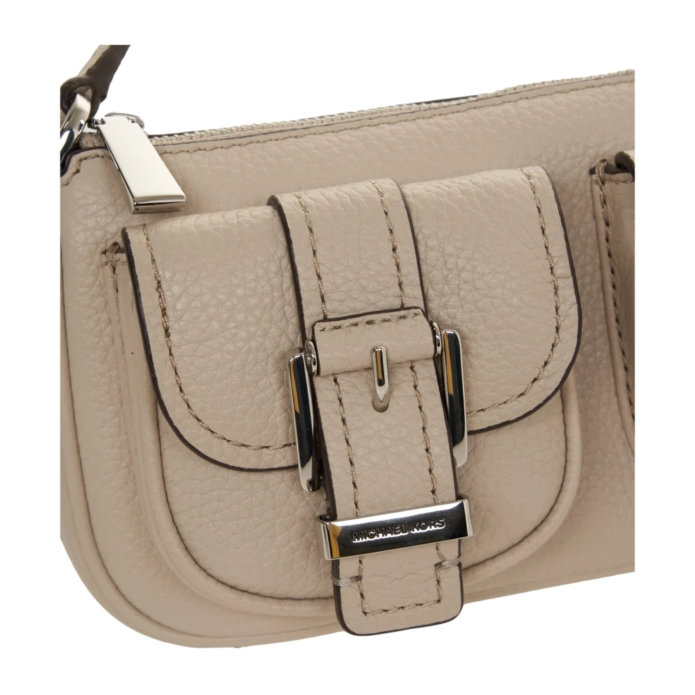 Michael Kors Grijze Schoudertas 'Zoe' Beige Dames
