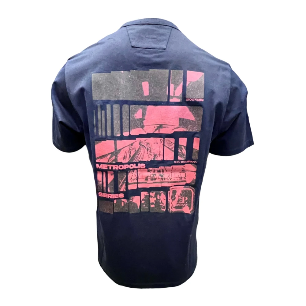 C.P. Company London Tube Navy T-Shirt Blue Heren