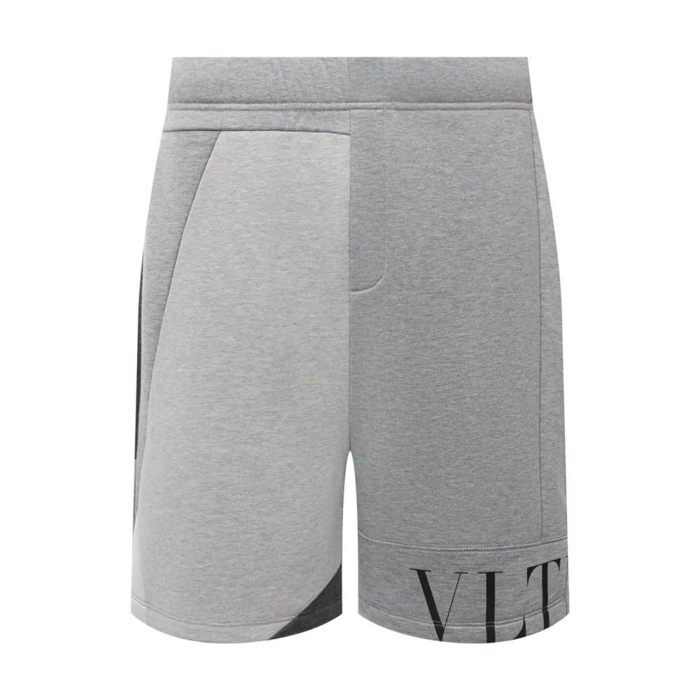 Valentino Gray Track Shorts With Logo Detail - Male - Casual Shorts - Xl - Shorts