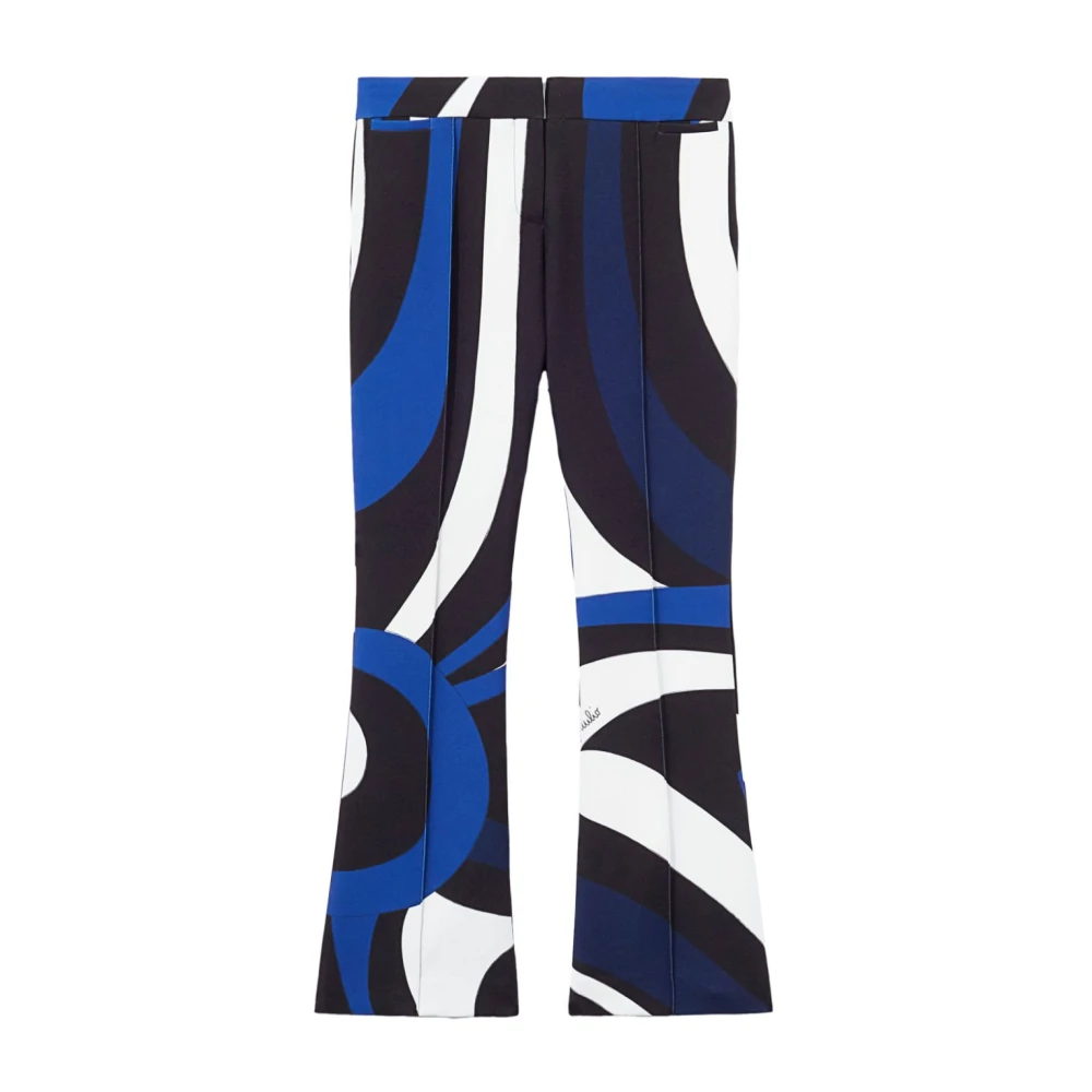 EMILIO PUCCI Blauwe Broek voor Vrouwen Multicolor Dames