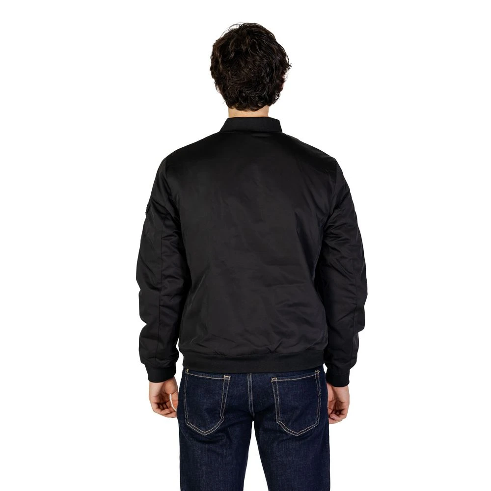 Gianni Lupo Zwarte Polyester Jas Heren Collectie Black Heren