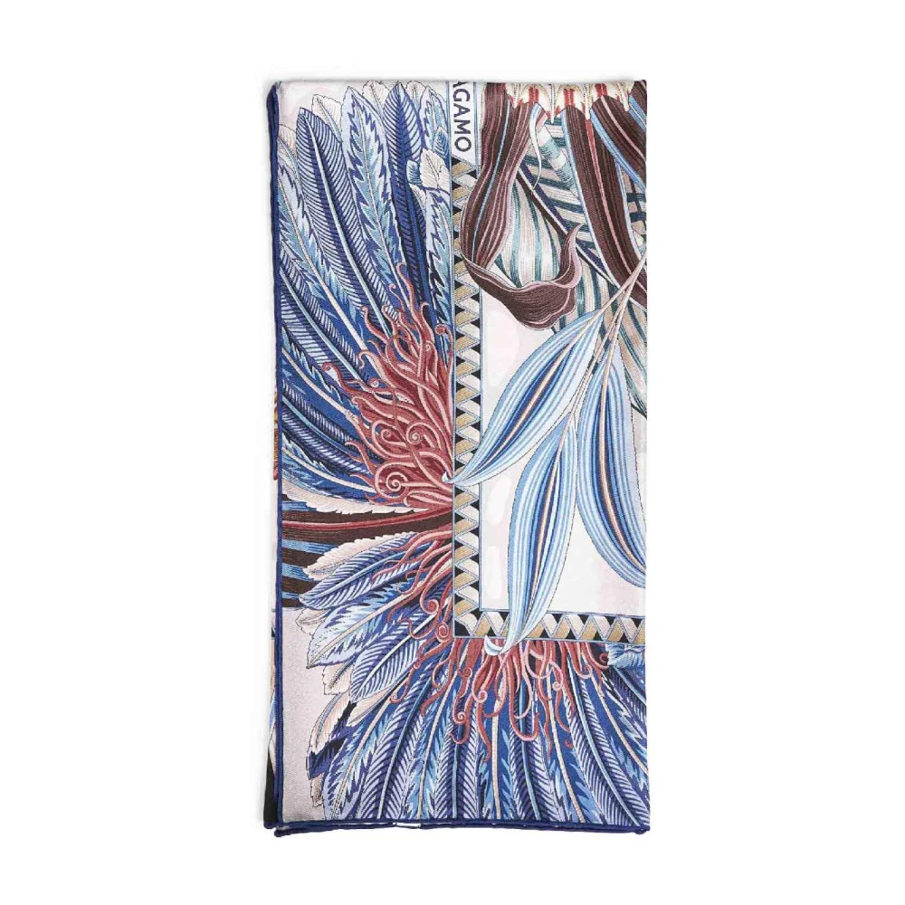 Ferragamo , Silk Scarves, Female, Multicolor, One Size, Giada Fly Silk Scarf