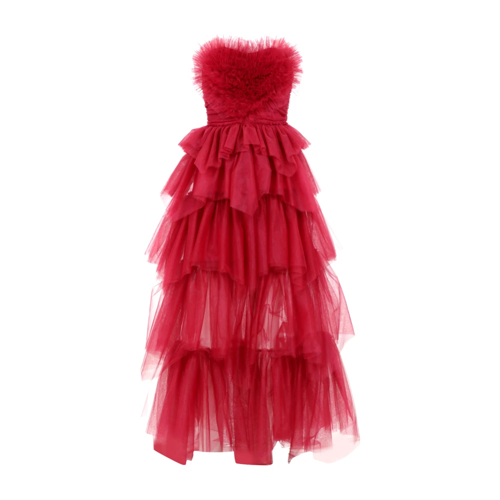 Abito sale rosso tulle