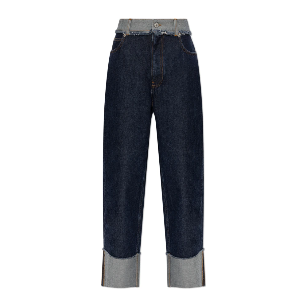 Marni Women's Blue Inside-Out Jeans - Straight Fit Jeans - Xs - Jeans