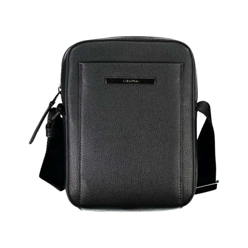 Calvin Klein Men's Black Cross Body Messenger, One Size, Polyester Shoulder Bag