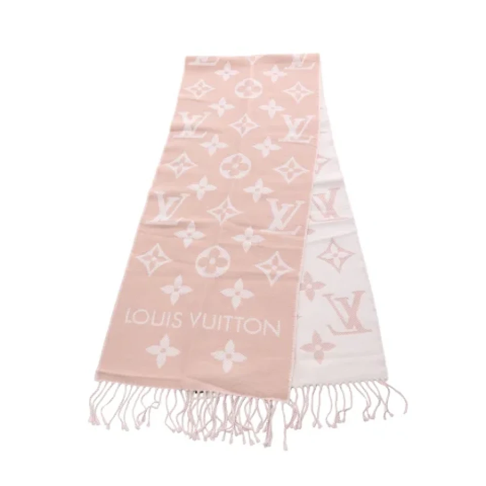 Louis Vuitton Vintage Pre-owned Wool scarves Pink Dames