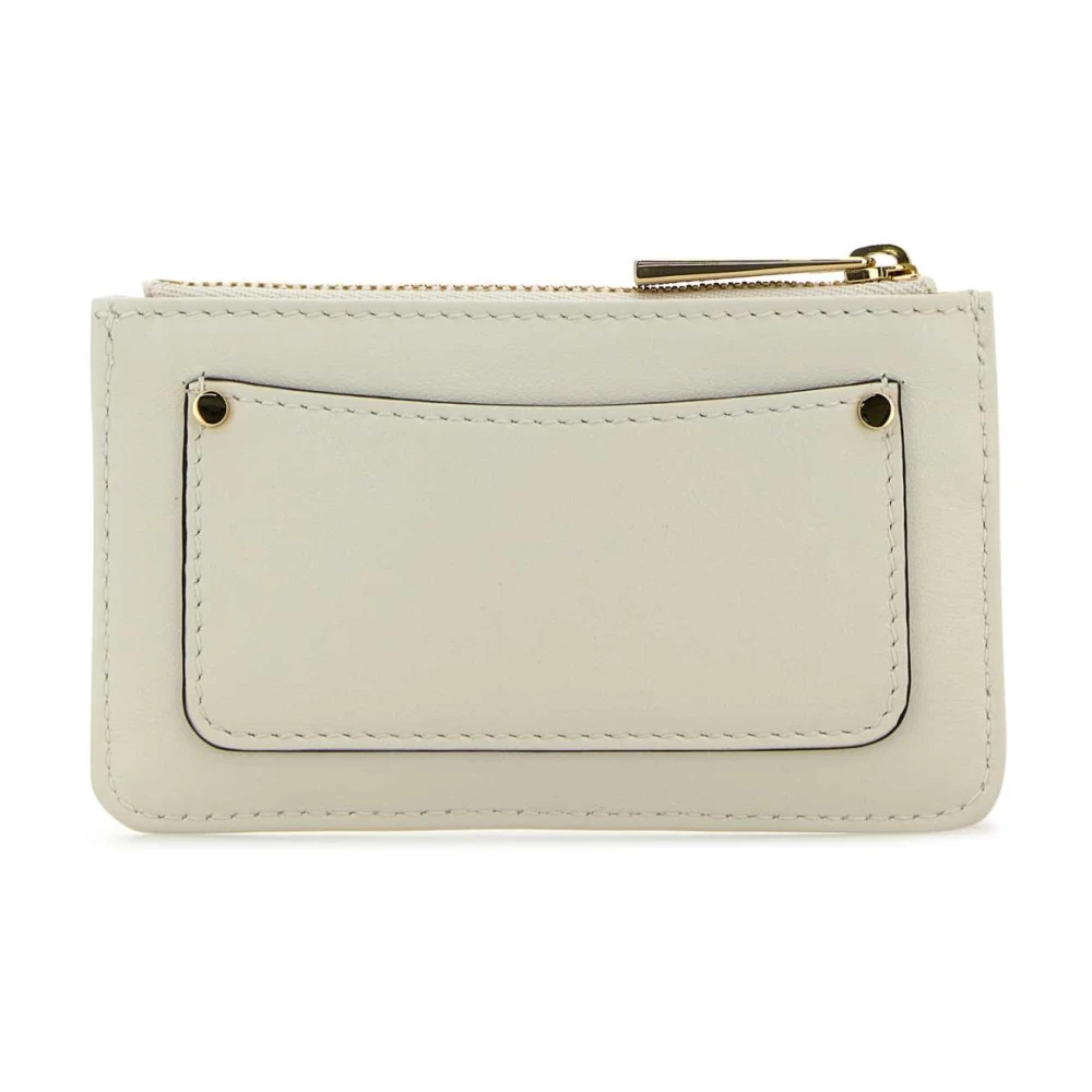 Jimmy Choo Stijlvolle witte leren kaarthouder White Dames