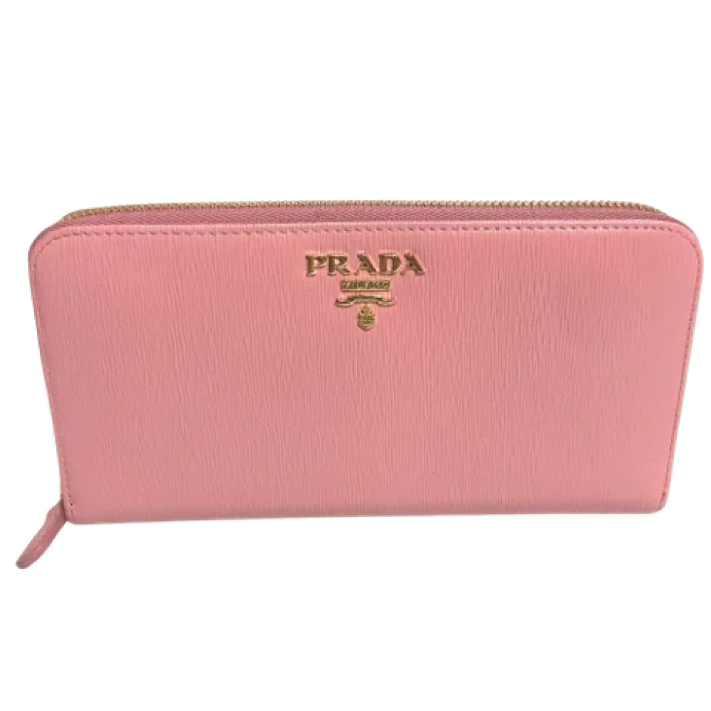 Prada Vintage Pre-owned Leather wallets Pink Dames