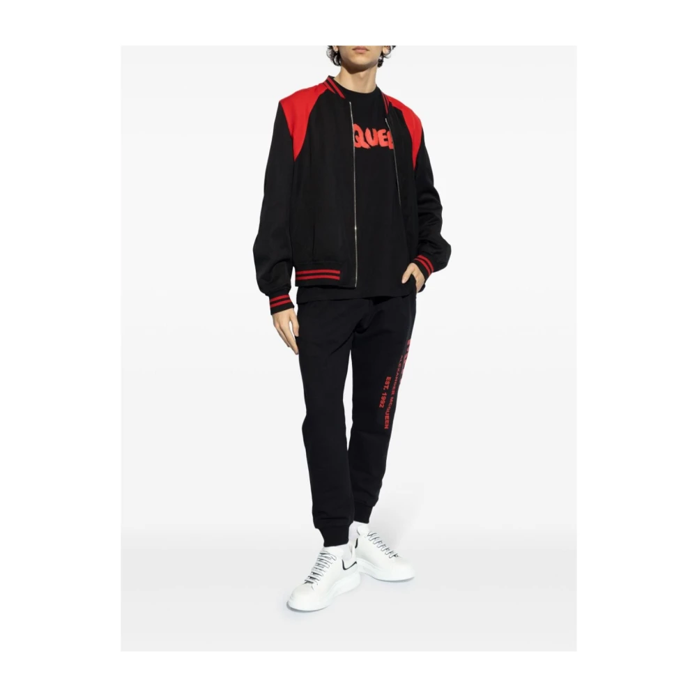 alexander mcqueen Logo Print Crew Neck T-shirt Black Heren