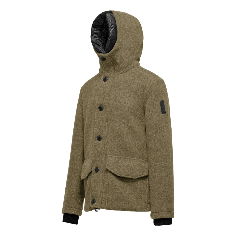 BomBoogie Wollen Hooded Parka Jas Blue Heren