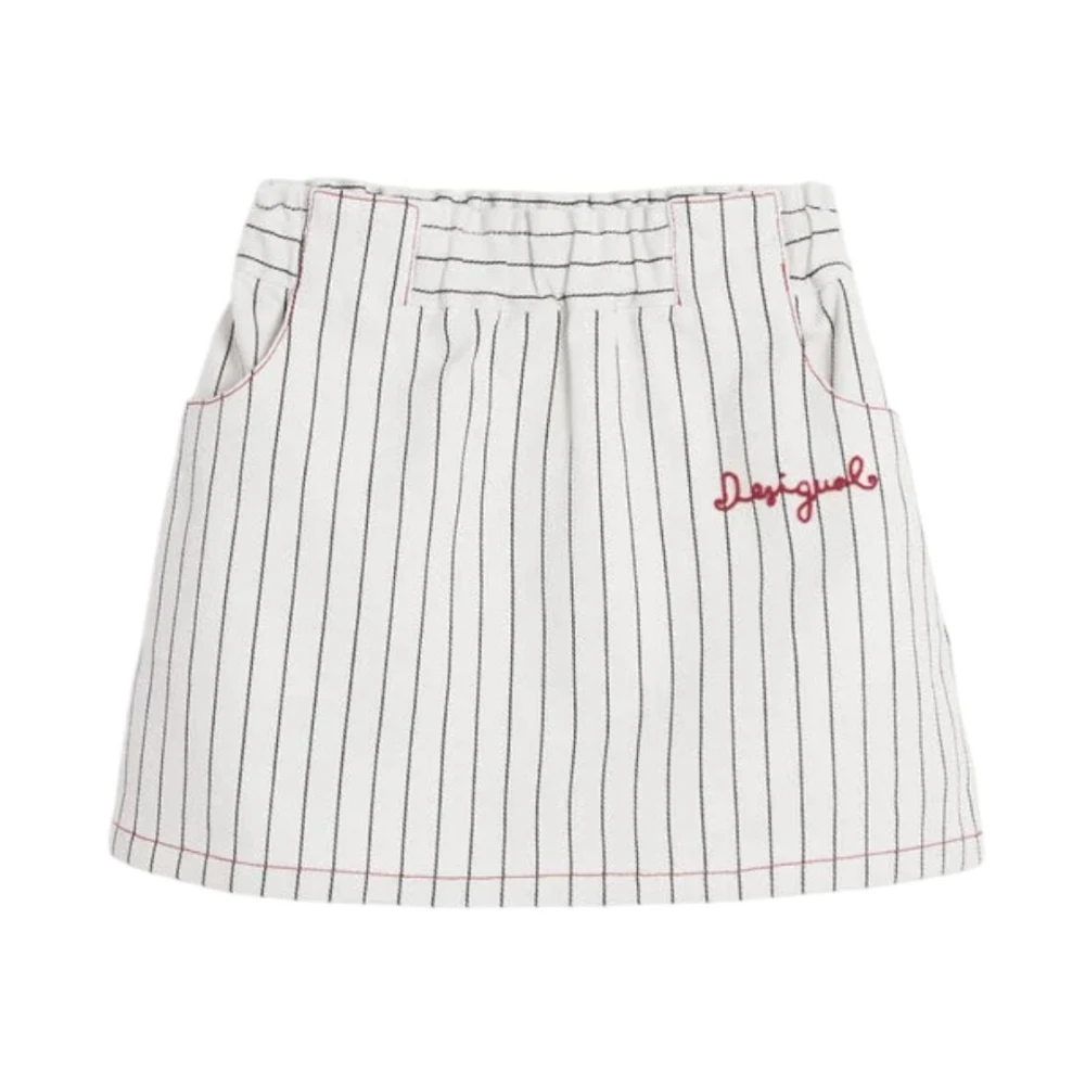 Desigual Girls White Kids Skirts, 6 Y, Nadia Skirt