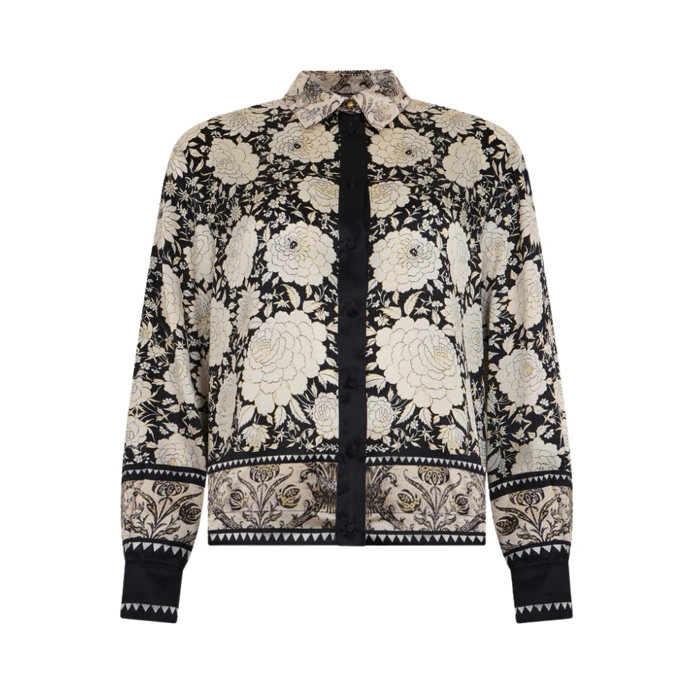 Roberto Cavalli Women's Multicolor Shirts, Xs, Floral Print Shirt