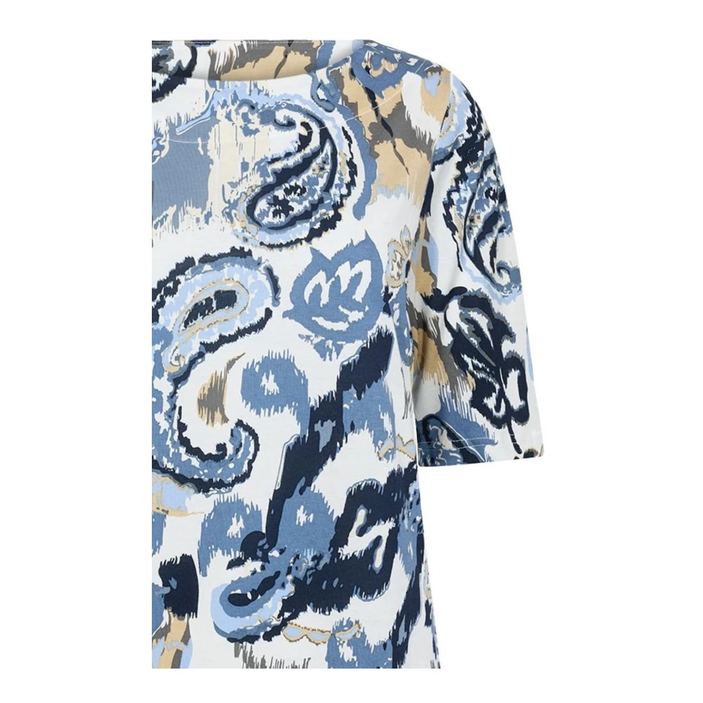 Soyaconcept Blauw Paisley Print Shirt Multicolor Dames