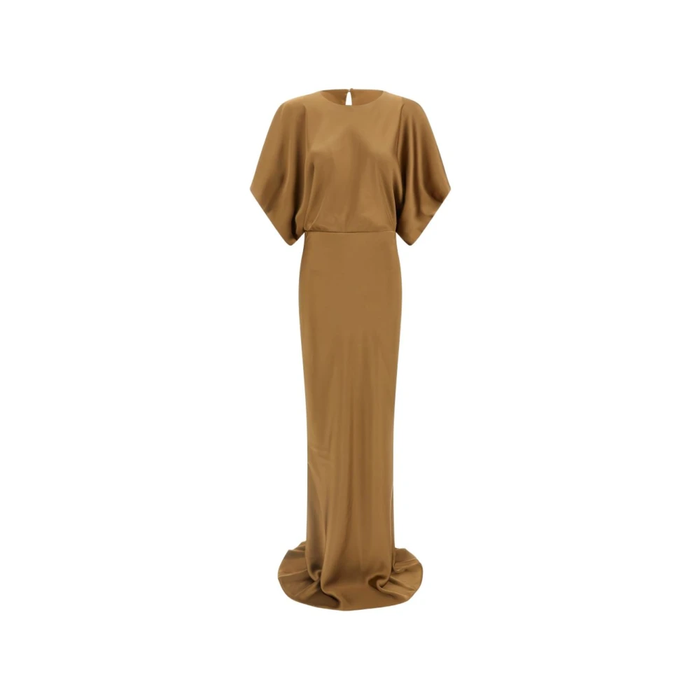 Norma Kamali Women's Brown Gowns, M, Obie Gown