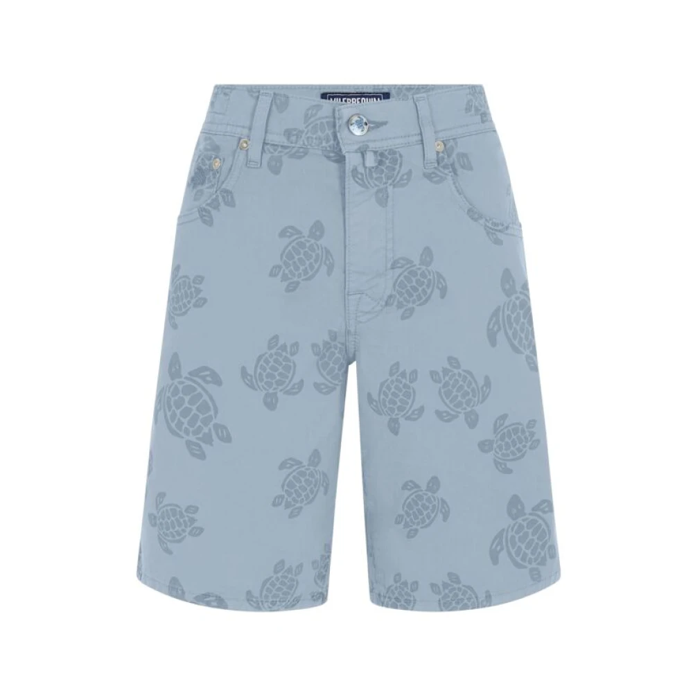 Vilebrequin Heren Bermuda Shorts MET Harsopdruk Ronde DES Tortues Blue Heren