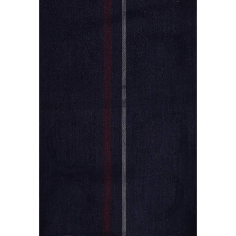 Salvatore Ferragamo Sjaal met monogram Blue Heren