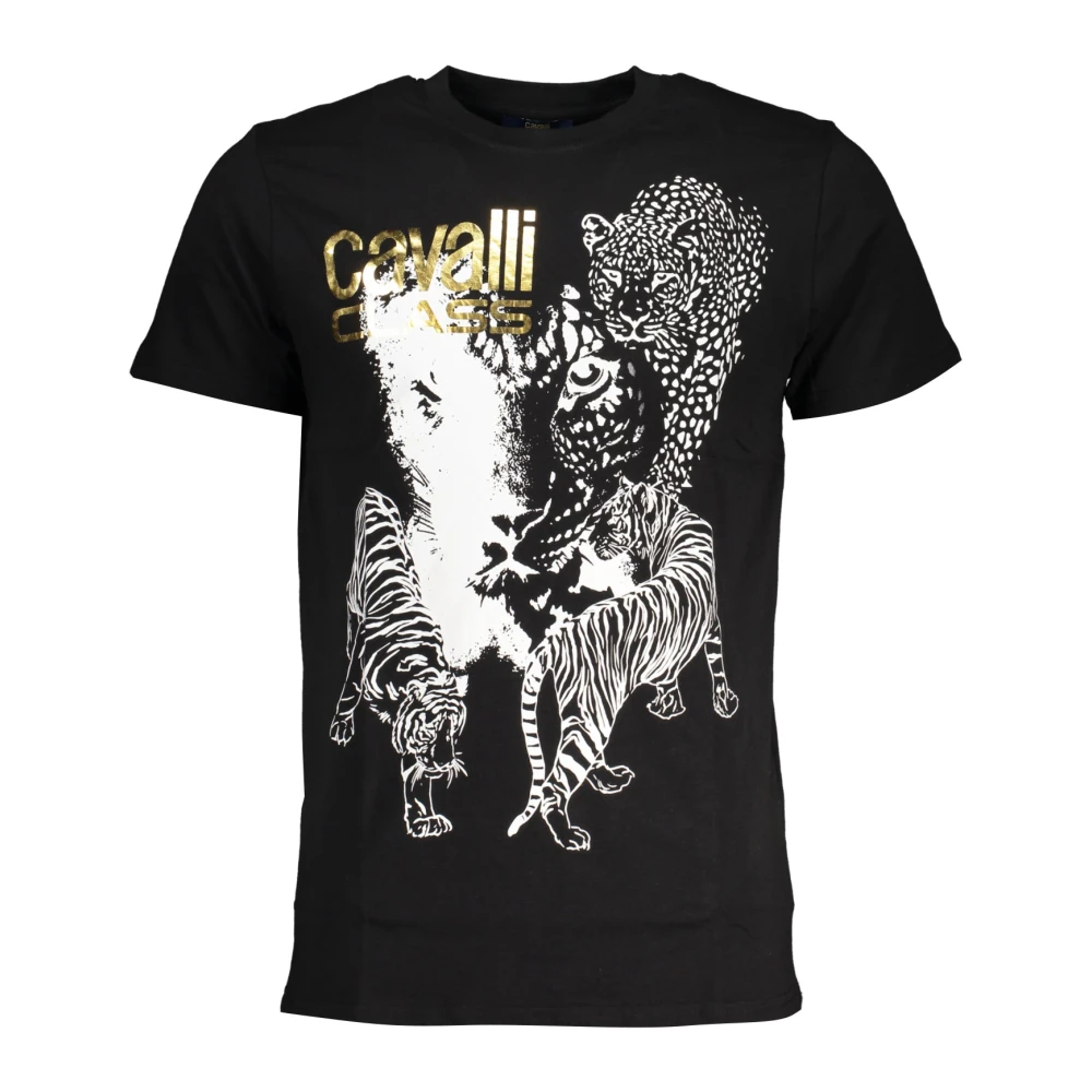 Cavalli Class Korte Mouw Heren T-shirt Zwart Black Heren