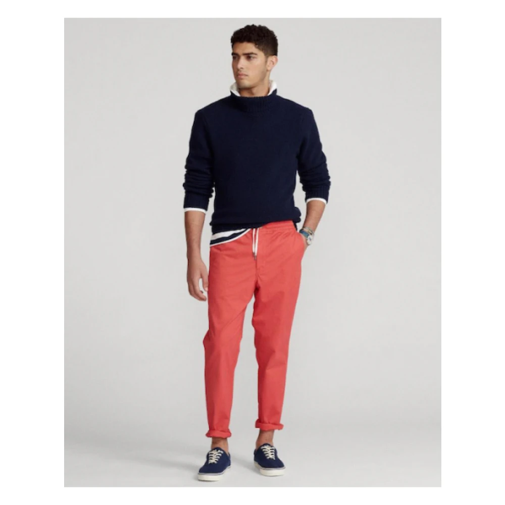 Polo Ralph Lauren Elastische Taille Prepster Broek Red Heren