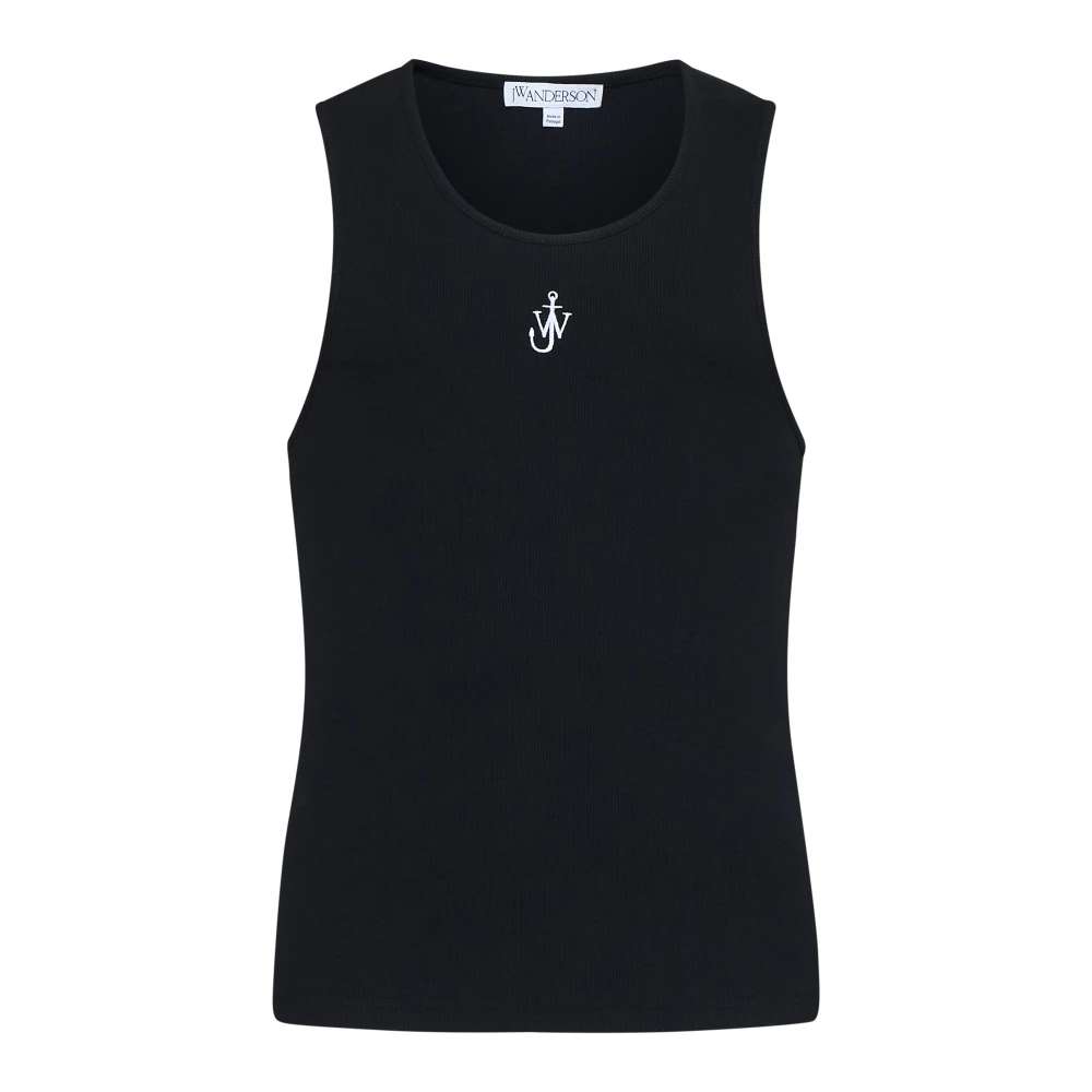 JW Anderson Top met logo Black Heren