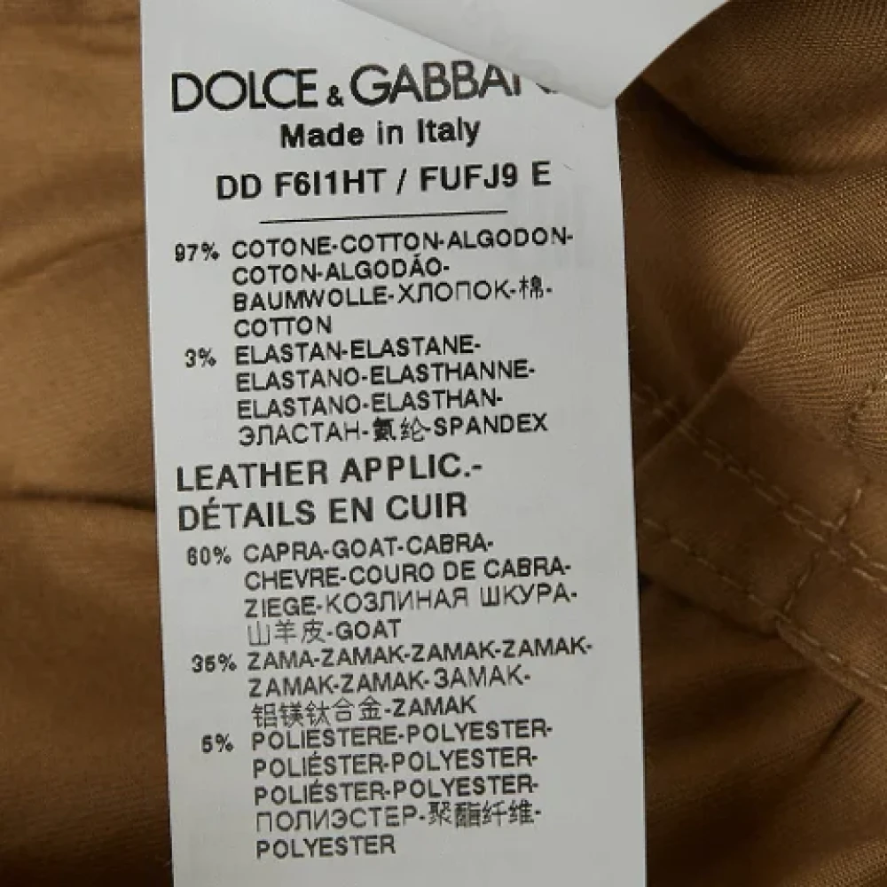 Dolce & Gabbana Pre-owned Cotton dresses Beige Dames