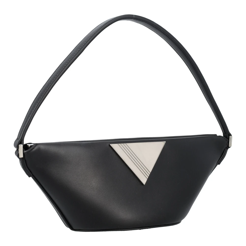 The Attico Zwarte Leren Driehoeksklep Handtas Black Dames