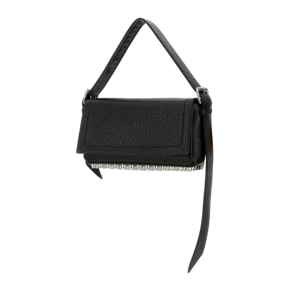 alexander wang Stijlvolle Zwarte Leren Schoudertas Black Dames