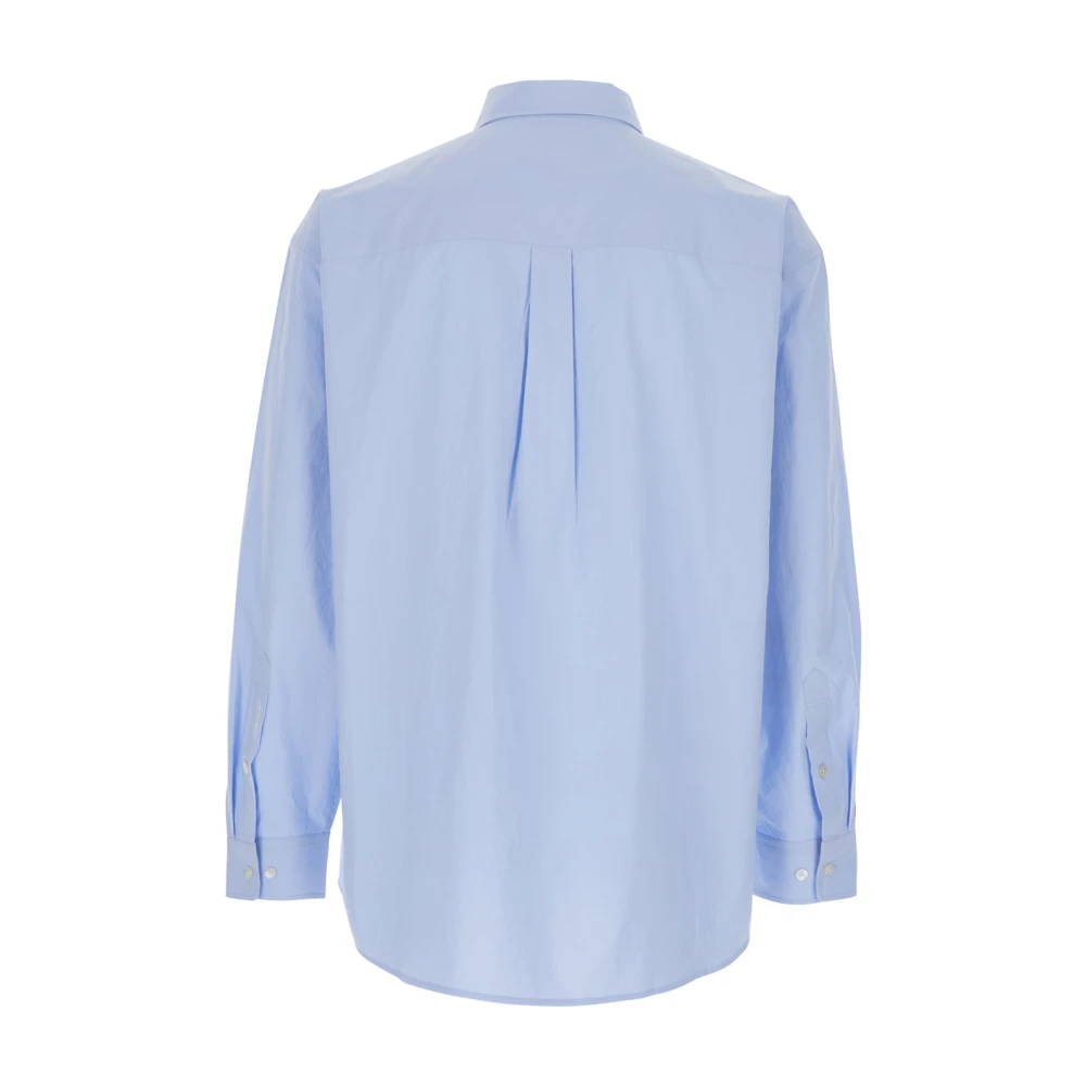 Dunst Blauw Shirt met Zak en Geborduurd Logo Blue Heren