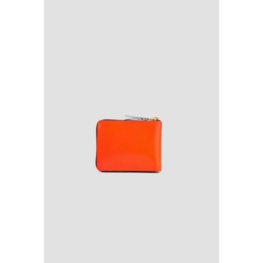 Comme des Garçons Neon Oranje Leren Portemonnee Orange Dames