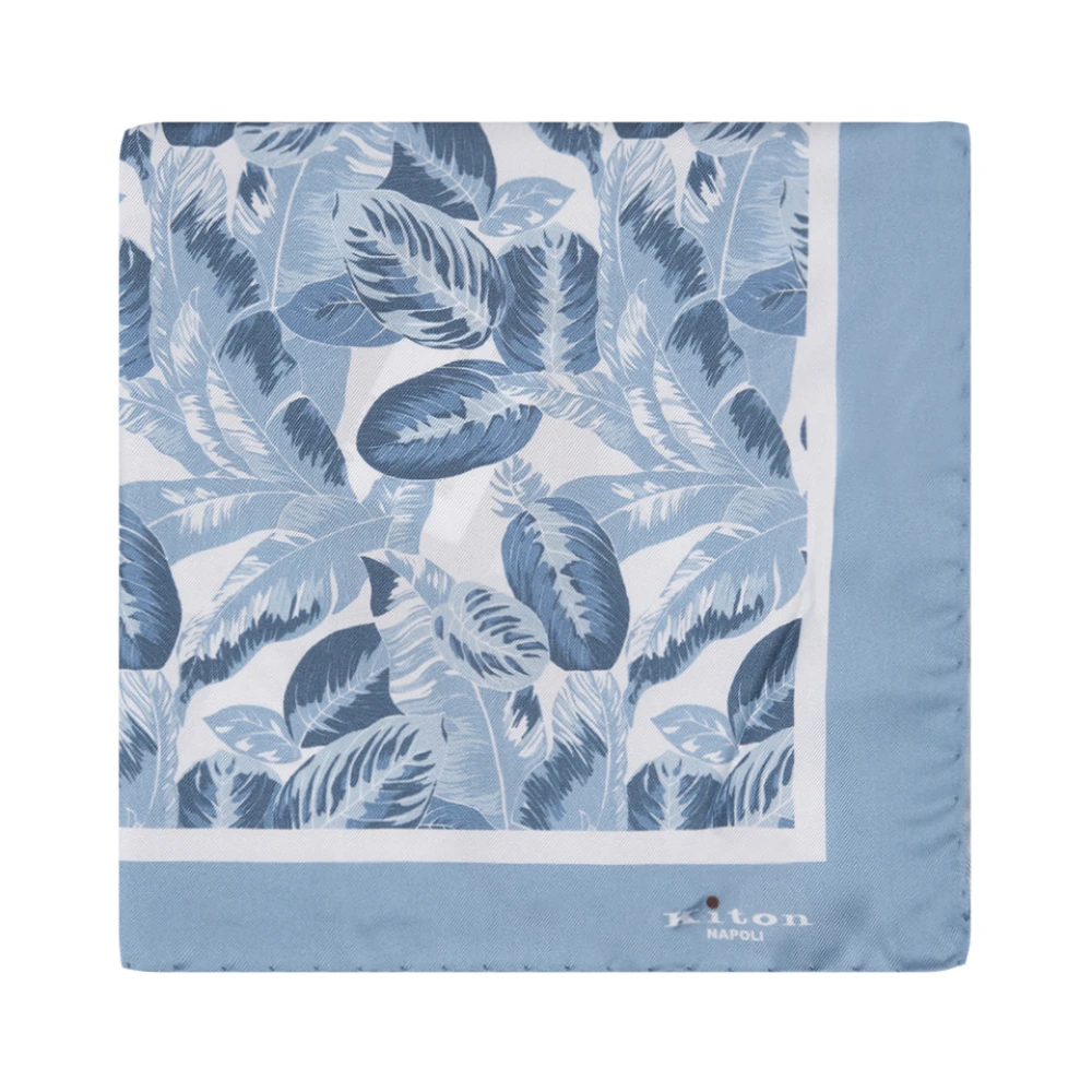 Kiton Blauwe Zijden Tassen Blue Heren