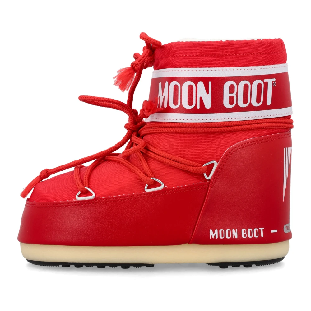 moon boot Rode Enkellaarzen met Slip-on Design Red Dames